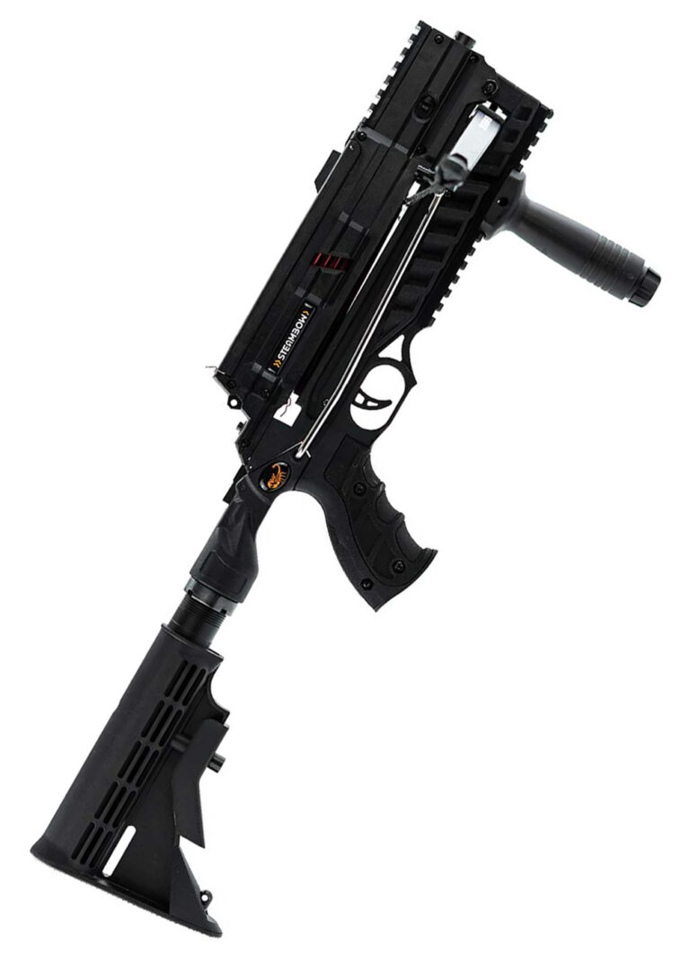 Vue d’ensemble du pistolet arbalète AR-6 Stinger Tactical