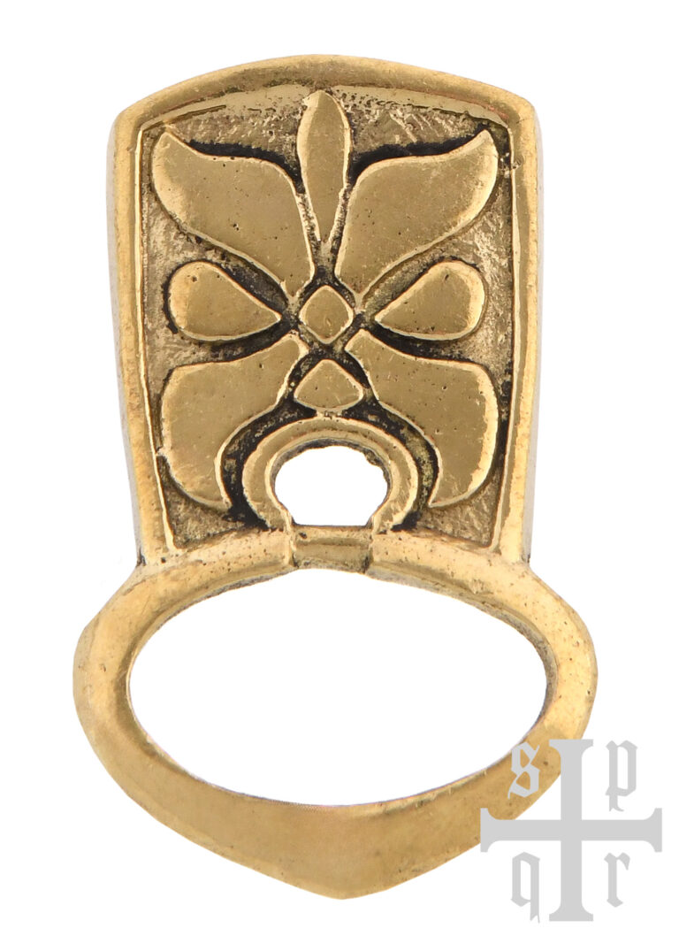 Boucle florale sans ardillon en laiton – 17 mm
