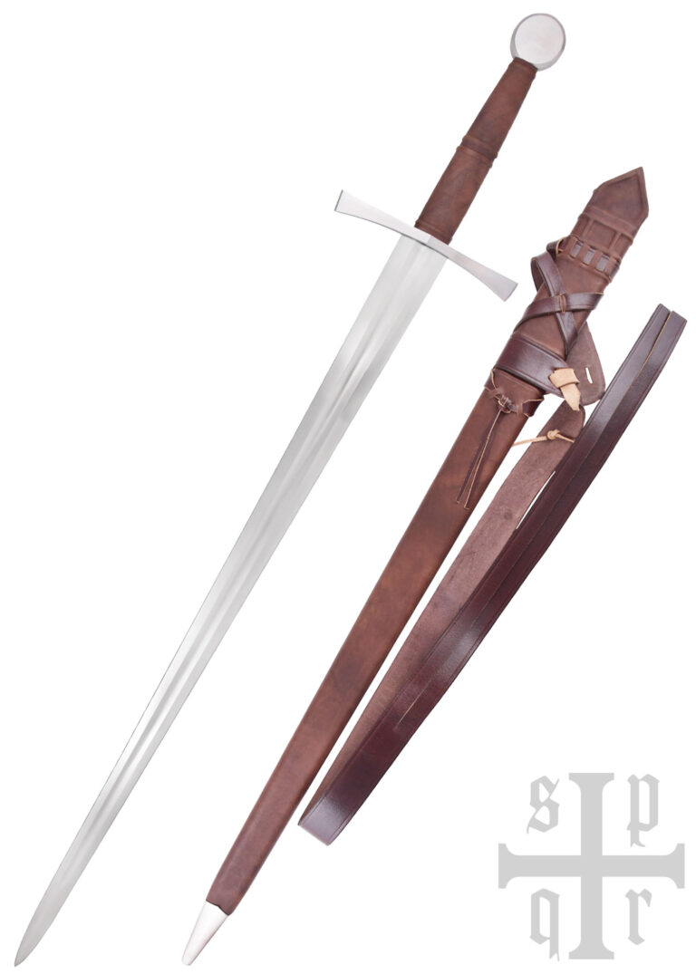 Épée bâtarde affûtée du XVe siècle S.P.Q.R., vue d’ensemble