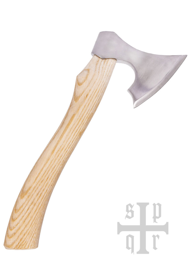 Hachette viking à barbe S.P.Q.R., vue principale sur fond blanc