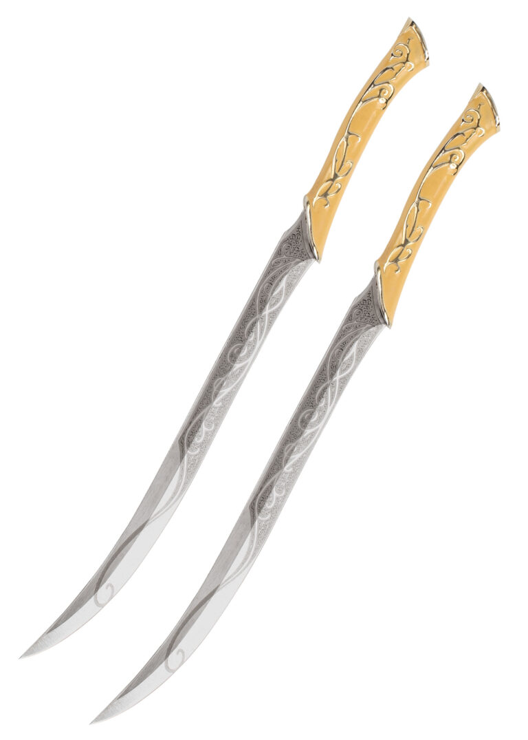 Couteaux de Legolas, paire de répliques officielles du Seigneur des Anneaux