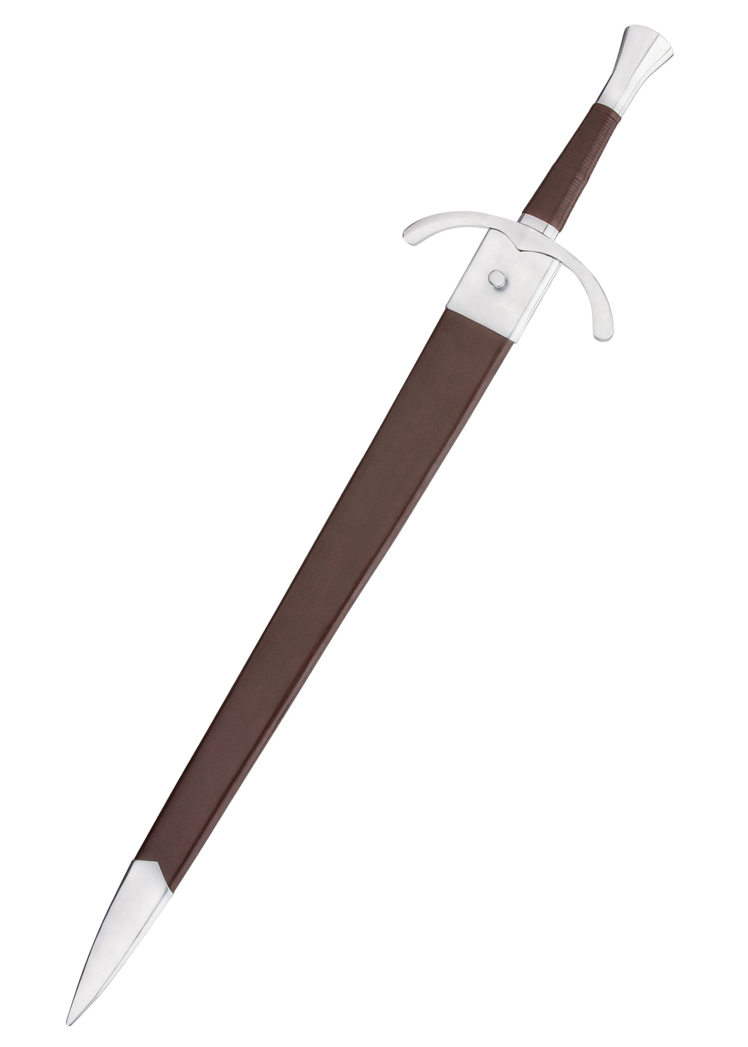 Épée Honshu avec son fourreau en cuir brun