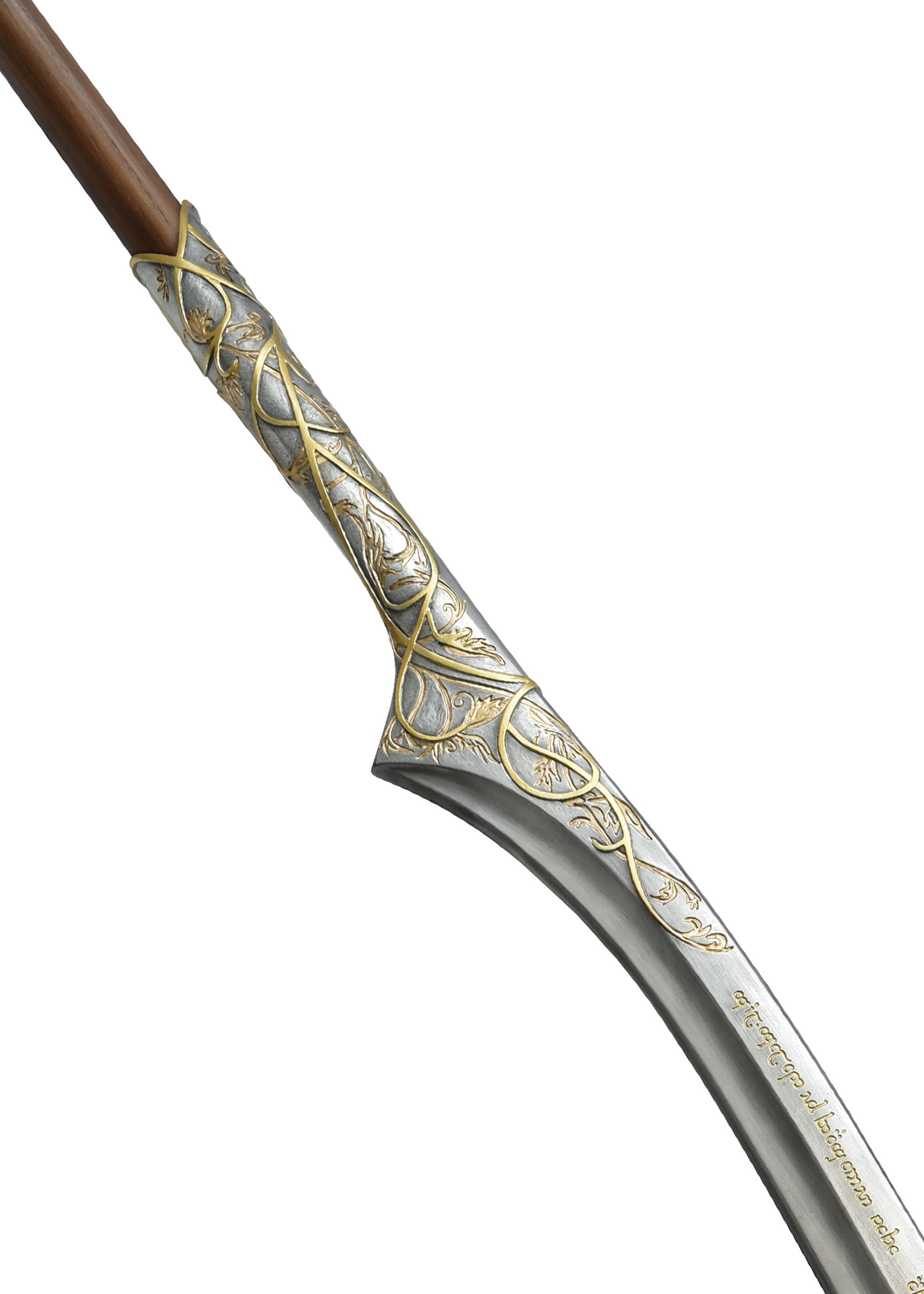 Détail du fer orné de runes elfiques