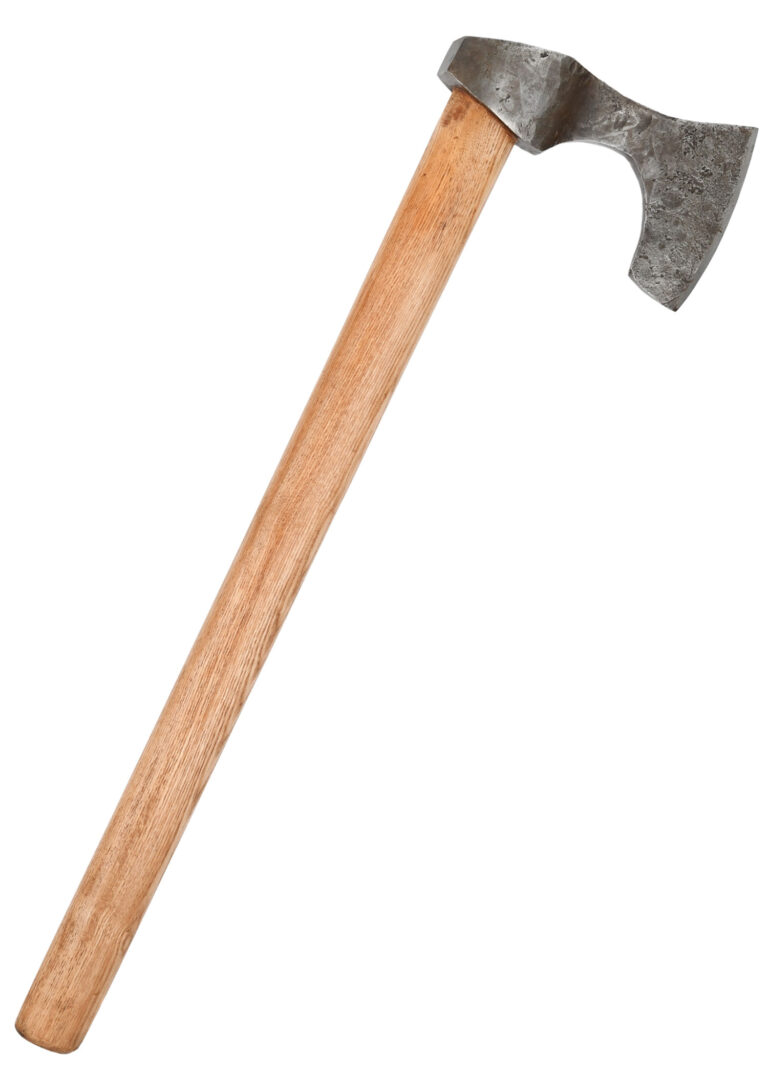 Hache viking forgée à la main type B Ulfberth, vue principale sur fond blanc