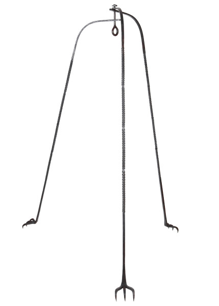 Grand trépied de cuisine en acier – pieds de 155 cm
