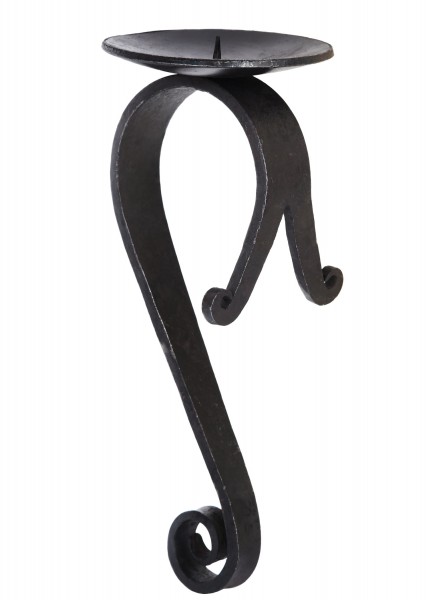 Applique porte-bougie en acier forgé – 20 cm