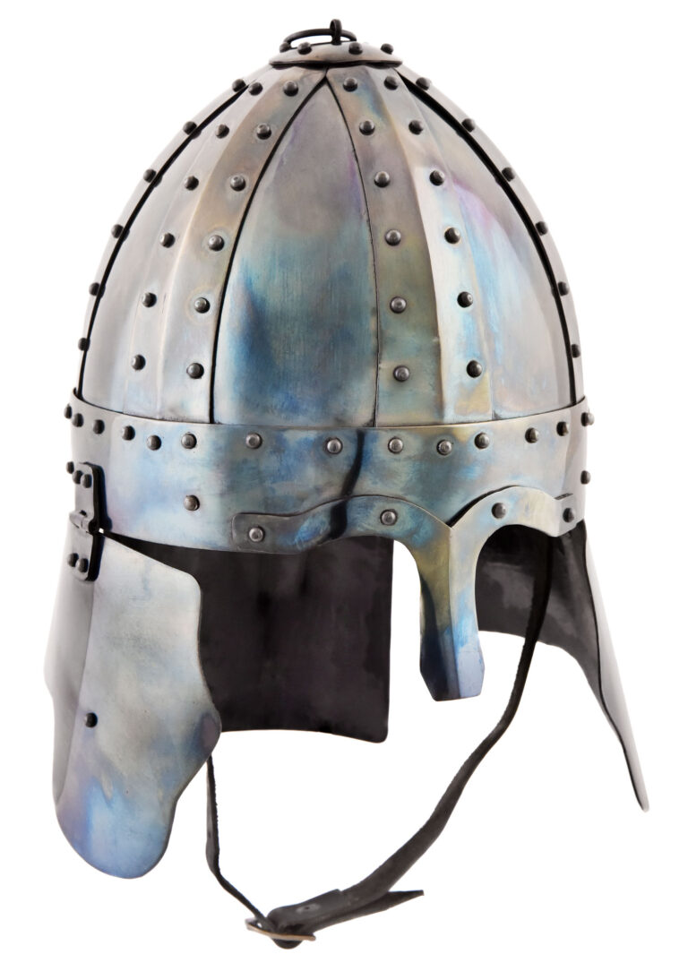 Spangenhelm romain de Deir el-Medina en acier noirci, vue principale