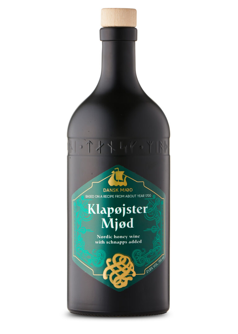 Hydromel Klapøjster de Dansk Mjød en bouteille de 0,75 L, vue de face