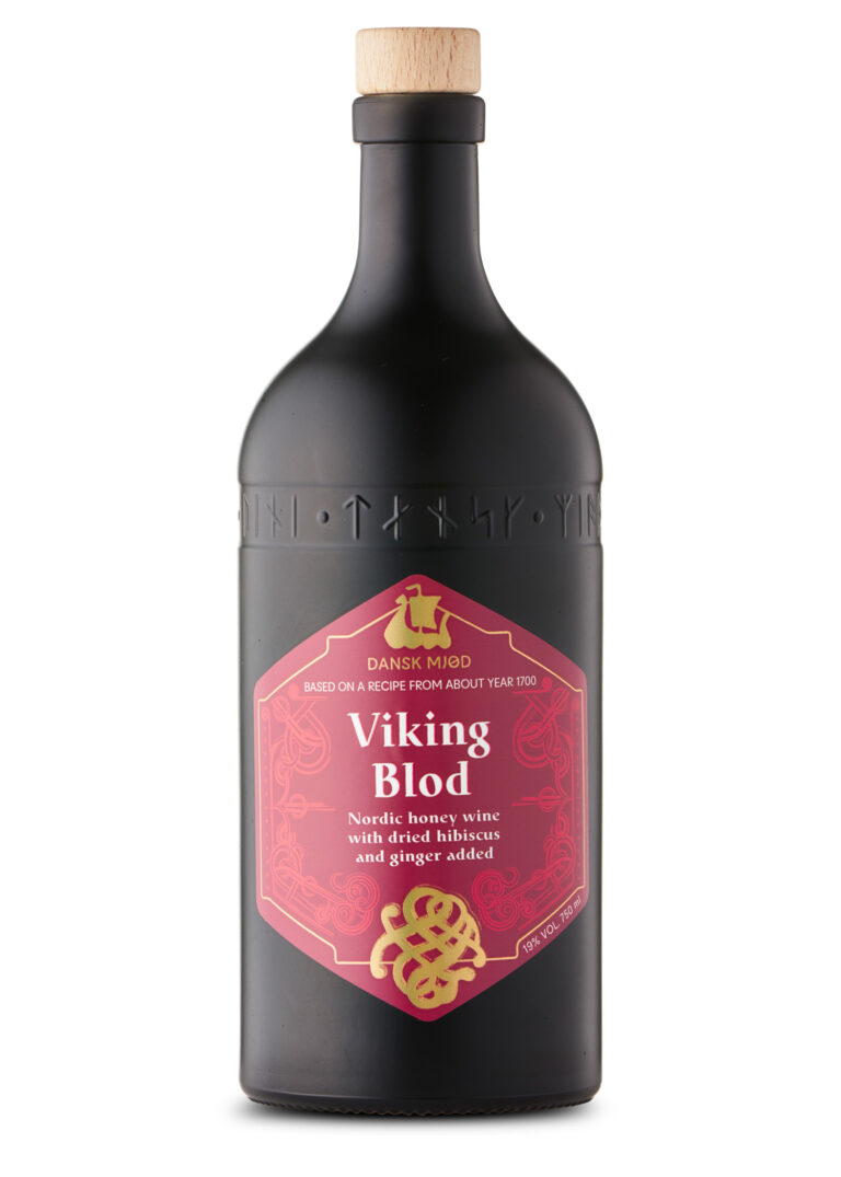 Hydromel Viking Blod de Dansk Mjød en bouteille de 0,75 L, vue de face