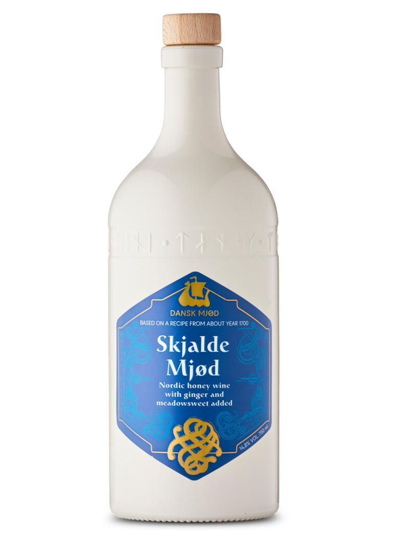 Skjalde Mjød, hydromel à la reine-des-prés de Dansk Mjød en bouteille de 0,75 L