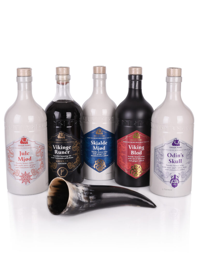 Dansk Mjød : coffret dégustation hydromel n° 1 avec corne à boire